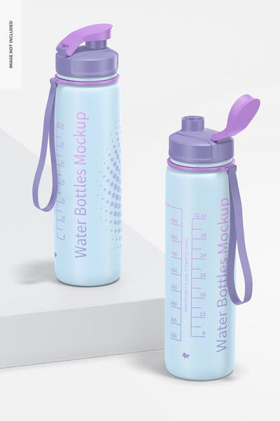 Free 32 Oz Water Bottles Mockup Psd