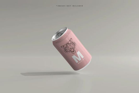 Free 330Ml Medium Size Soda Or Beer Can Mockup Psd