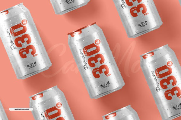 Free 330Ml Soda Cans Mockup Psd