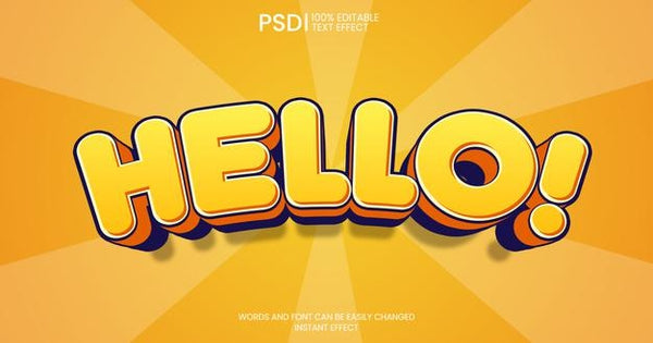 Free 3D Cartoon Text Effect Psd