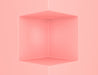 Free 3D Geometric Pink Scene With Cube Space For Product Placement And Editable Color Psd