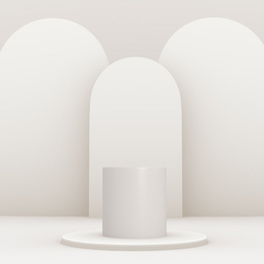 Free 3D Geometric White Podium For Product Placement With Background Made Of Planes And Editable Color Psd
