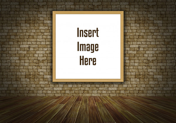 Free 3D Interior Mock Up With Blank Picture Frame On Wall Psd