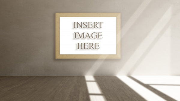 Free 3D Interior Mock Up With Blank Picture Frame Psd