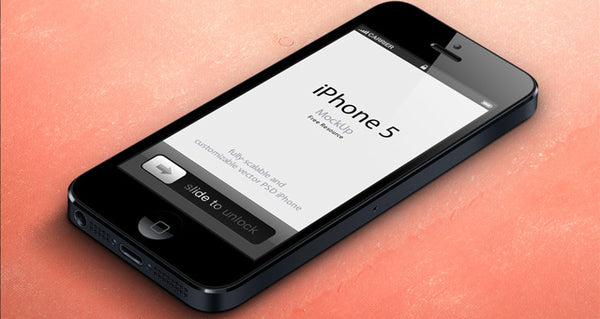 Free 3D View Iphone 5 Psd Vector Mockup