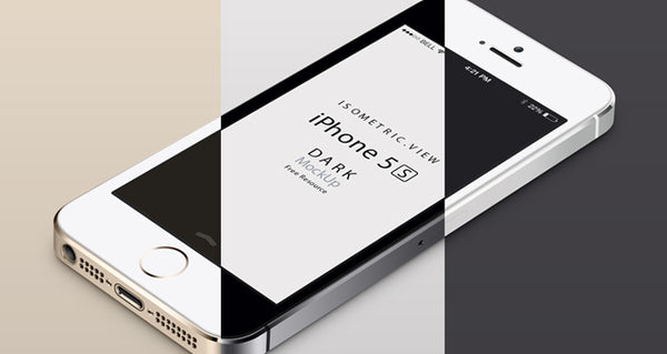 Free 3D View Iphone 5S Psd Vector Mockup