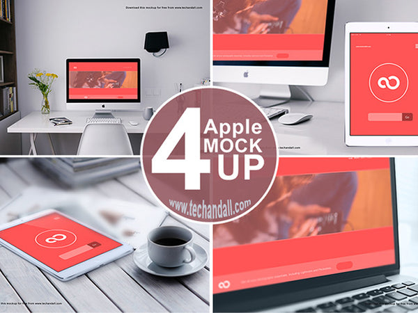 Free 4 Apple Devices Mockups
