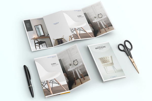 Free 4 Fold Brochure Mockup