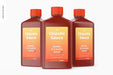 Free 4 Oz Chipotle Sauce Bottle Mockup, Front View Psd