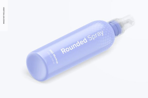 Free 4 Oz Rounded Spray Mockup Psd