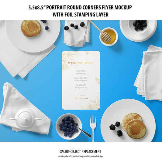 Free 5.5X8.5'' Portrait Flyer Mockup Psd