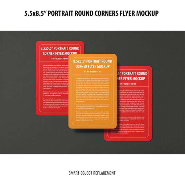 Free 5.5X8.5'' Portrait Flyer Mockup Psd