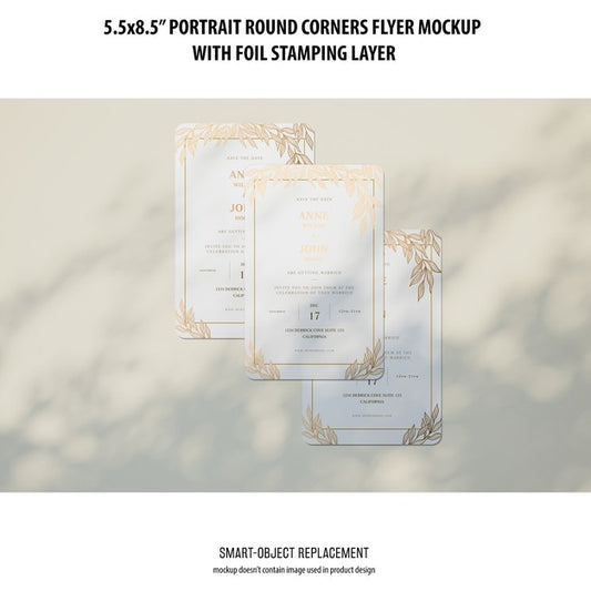 Free 5.5X8.5'' Portrait Flyer Mockup Psd