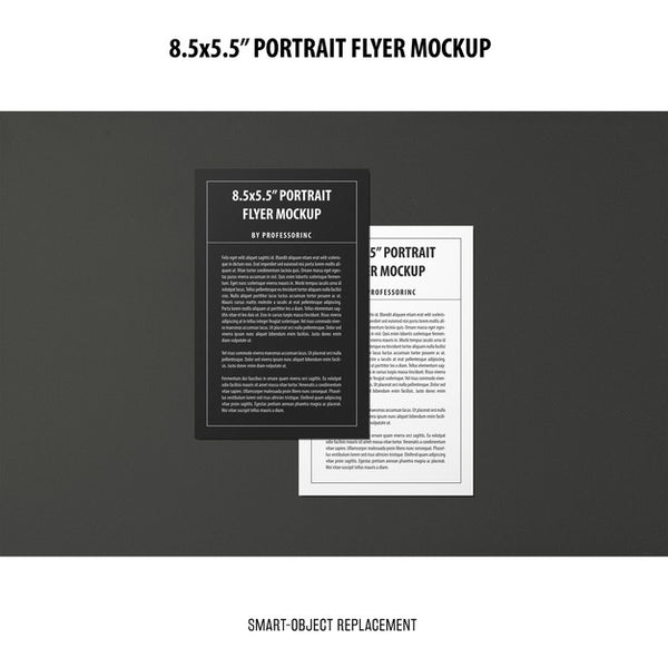 Free 5.5X8.5'' Portrait Flyer Mockup Psd