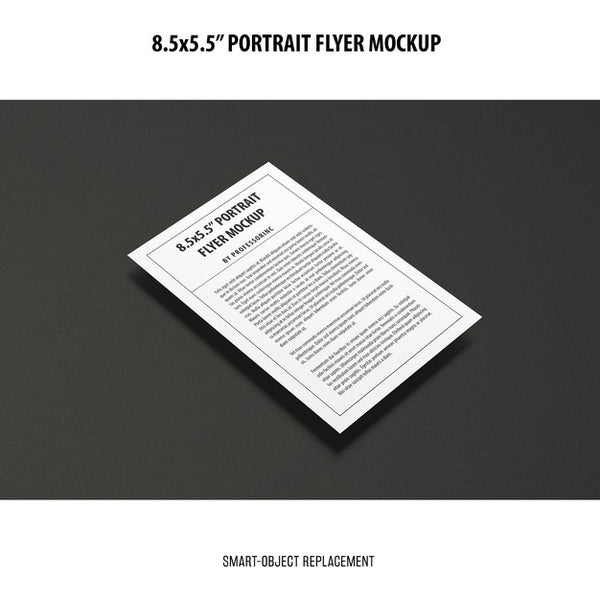 Free 5.5X8.5'' Portrait Flyer Mockup Psd