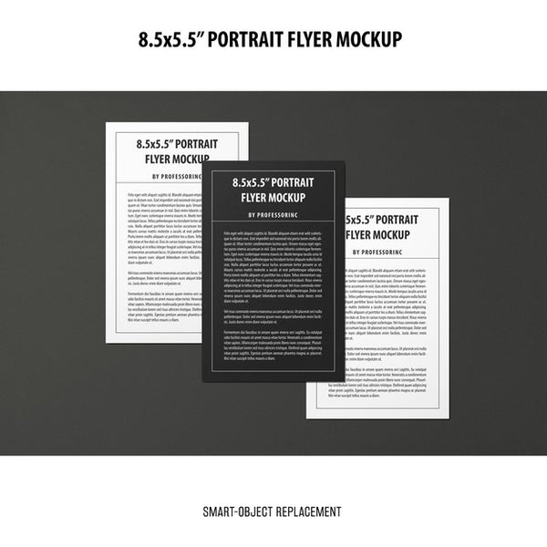 Free 5.5X8.5'' Portrait Flyer Mockup Psd