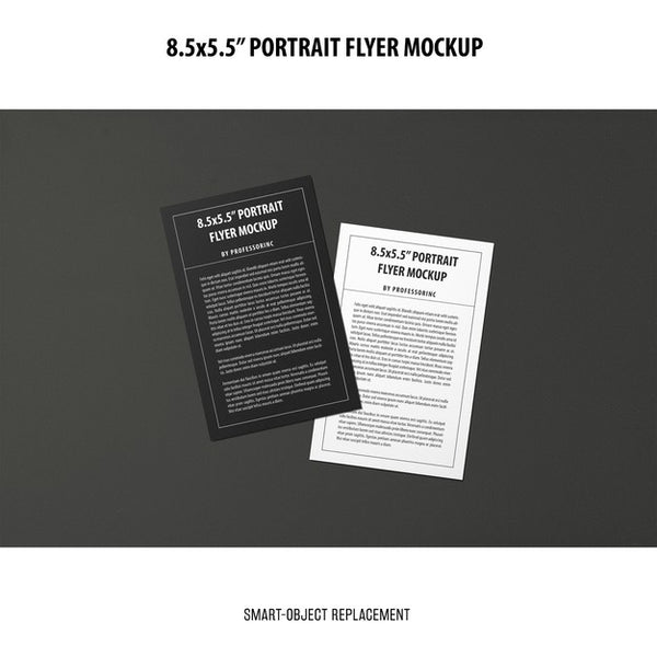 Free 5.5X8.5'' Portrait Flyer Mockup Psd