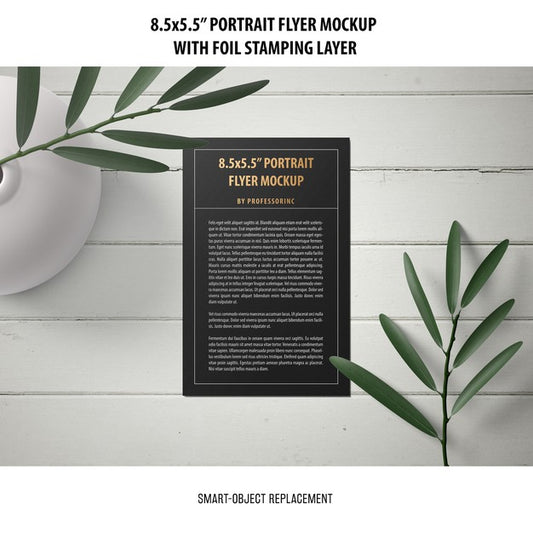 Free 5.5X8.5'' Portrait Flyer Mockup Psd