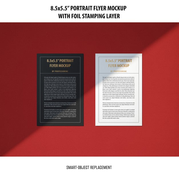 Free 5.5X8.5'' Portrait Flyer Mockup Psd