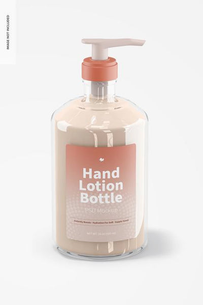 Free 500 Ml Hand Lotion Bottle Mockup Psd