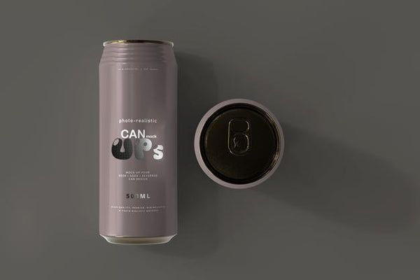 Free 500Ml Sleek Soda Can Mockup Psd