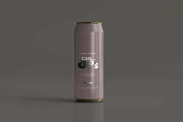 Free 500Ml Sleek Soda Can Mockup Psd