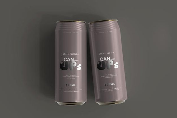 Free 500Ml Sleek Soda Can Mockup Psd