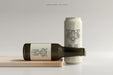 Free 500Ml Sleek Soda Or Beer Can With Bottle Mockup Psd