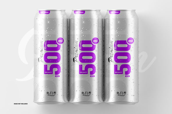 Free 500Ml Soda Cans Mockup Psd