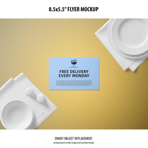 Free 8.5X5.5 Flyer Mockup Psd