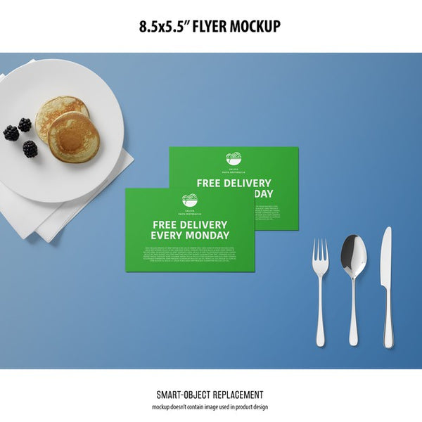 Free 8.5X5.5 Flyer Mockup Psd