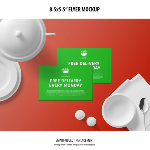 Free 8.5X5.5 Flyer Mockup Psd