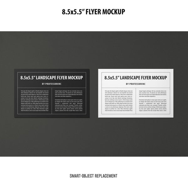 Free 8.5X5.5 Flyer Mockup Psd