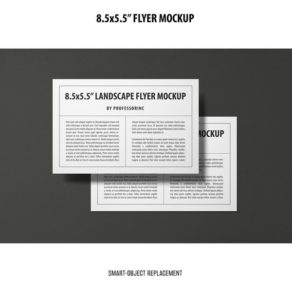 Free 8.5X5.5 Flyer Mockup Psd