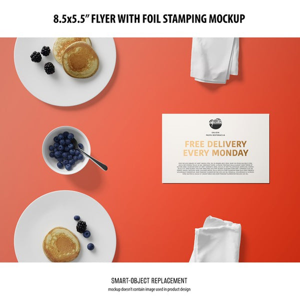 Free 8.5X5.5 Flyer Mockup Psd