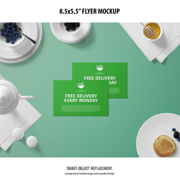 Free 8.5X5.5 Flyer Mockup Psd