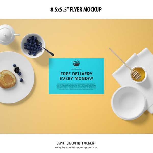 Free 8.5X5.5 Flyer Mockup Psd