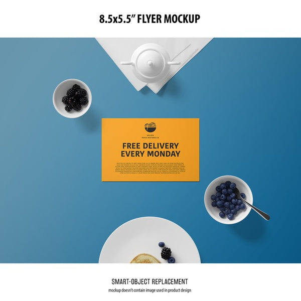 Free 8.5X5.5 Flyer Mockup Psd