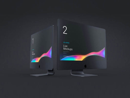 Free 8 Black Clay Apple Devices Mockups