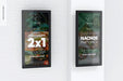 Free 86' Wall Digital Screens Mockup, Left View Psd