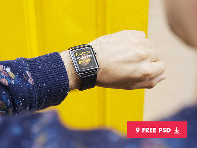Free 9 Apple Watch Mockups