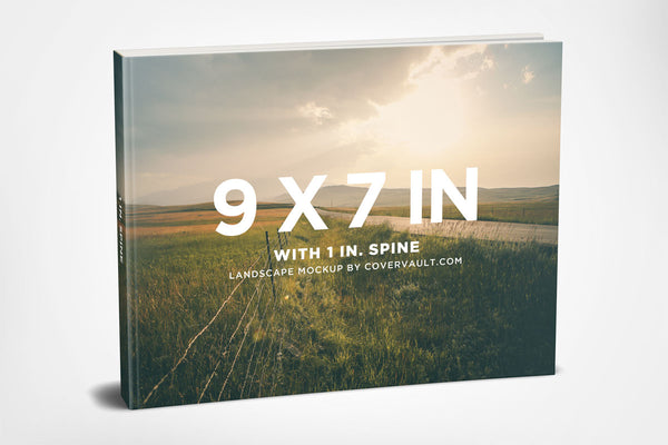 Free 9 X 7 Landscape Paperback Book Mockup