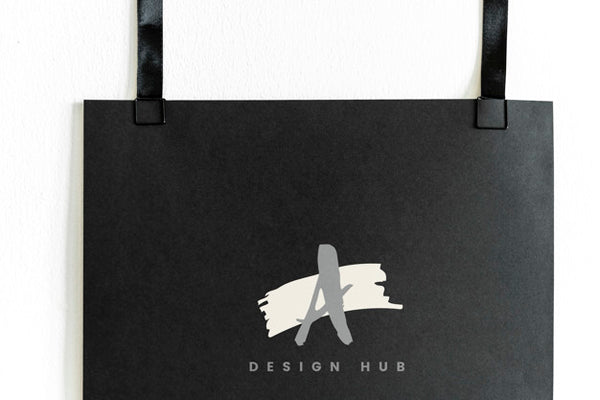 Free A Design Hub Logo Mockup Psd
