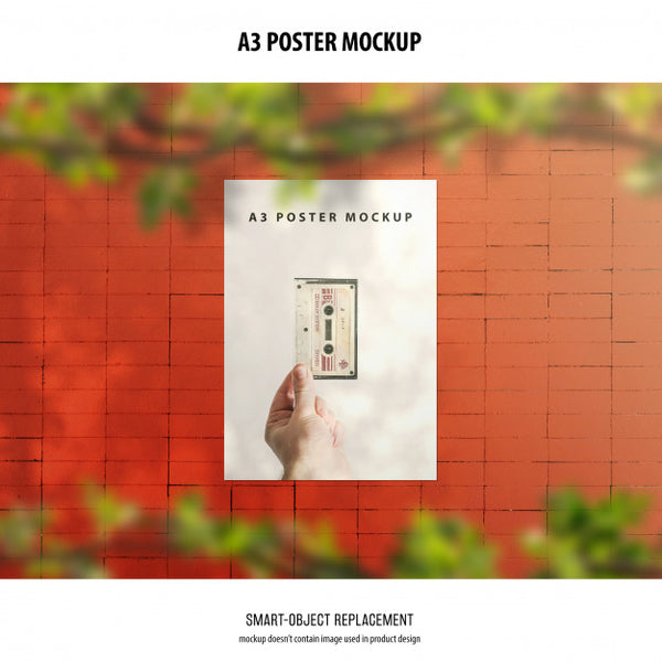 Free A3 Poster Mockup Psd