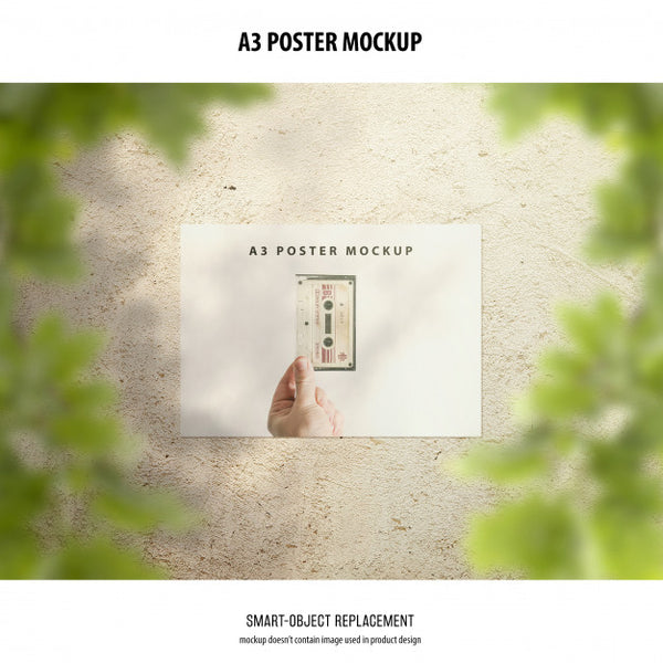 Free A3 Poster Mockup Psd