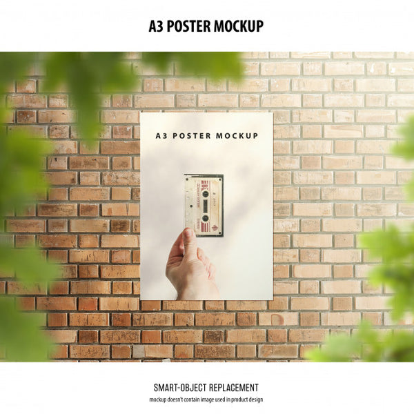 Free A3 Poster Mockup Psd