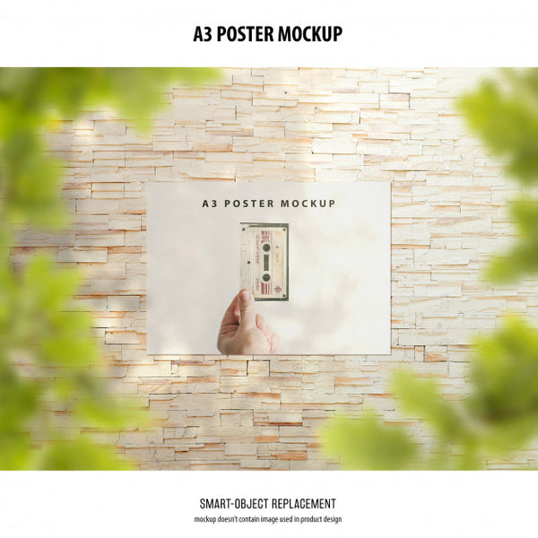 Free A3 Poster Mockup Psd