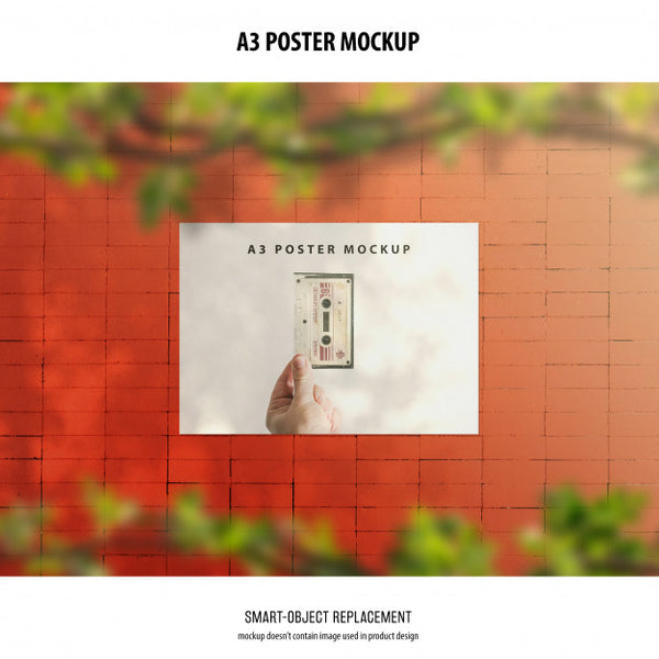 Free A3 Poster Mockup Psd