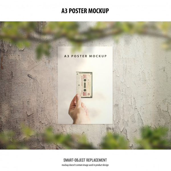 Free A3 Poster Mockup Psd