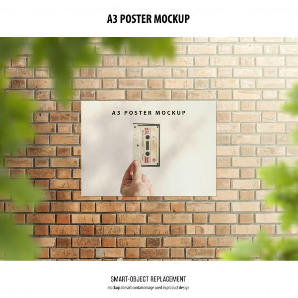 Free A3 Poster Mockup Psd